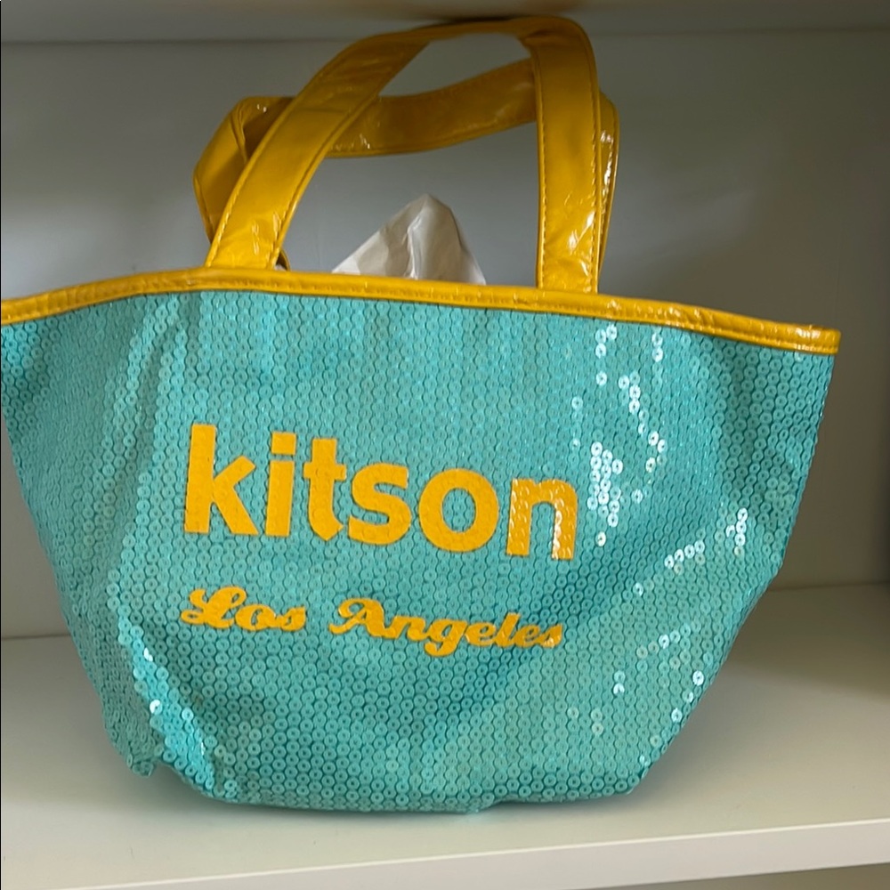 Kitson Blue and Yellow Tote Bag